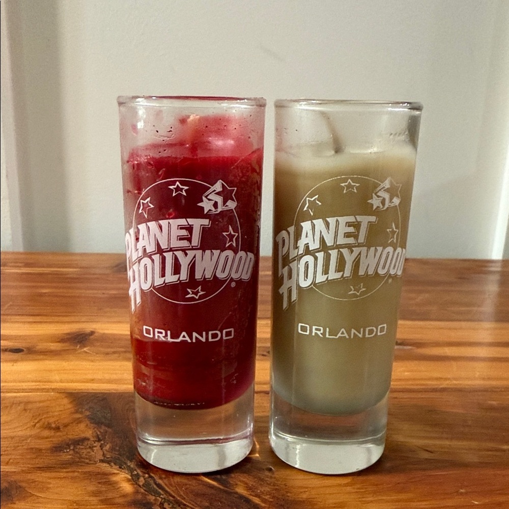NEW Planet Hollywood Orlando Set of 2 Shot Glass Candles
